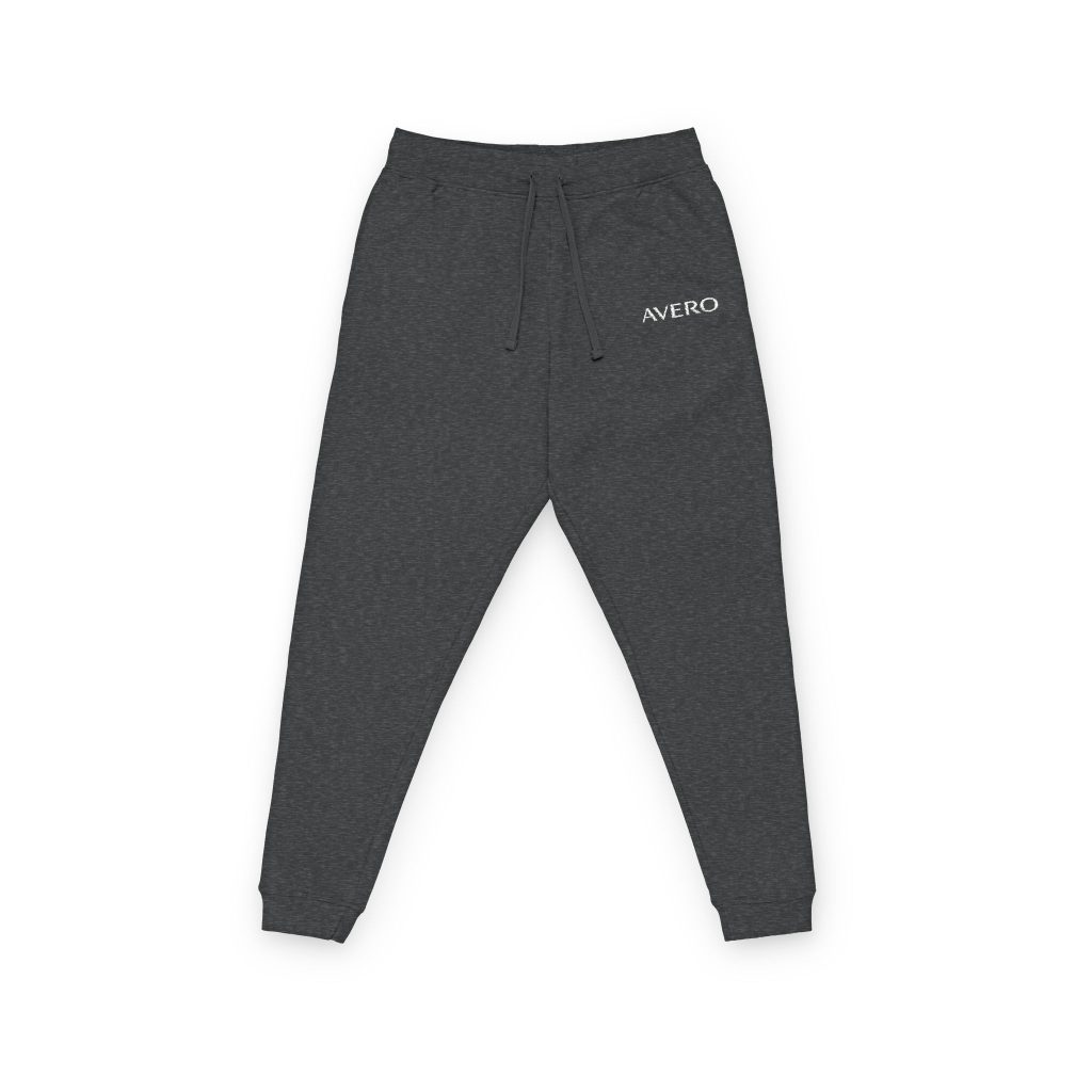 Embroidered 'AVERO' Fleece Joggers — Cozy Casual Sweatpants for Everyday Wear